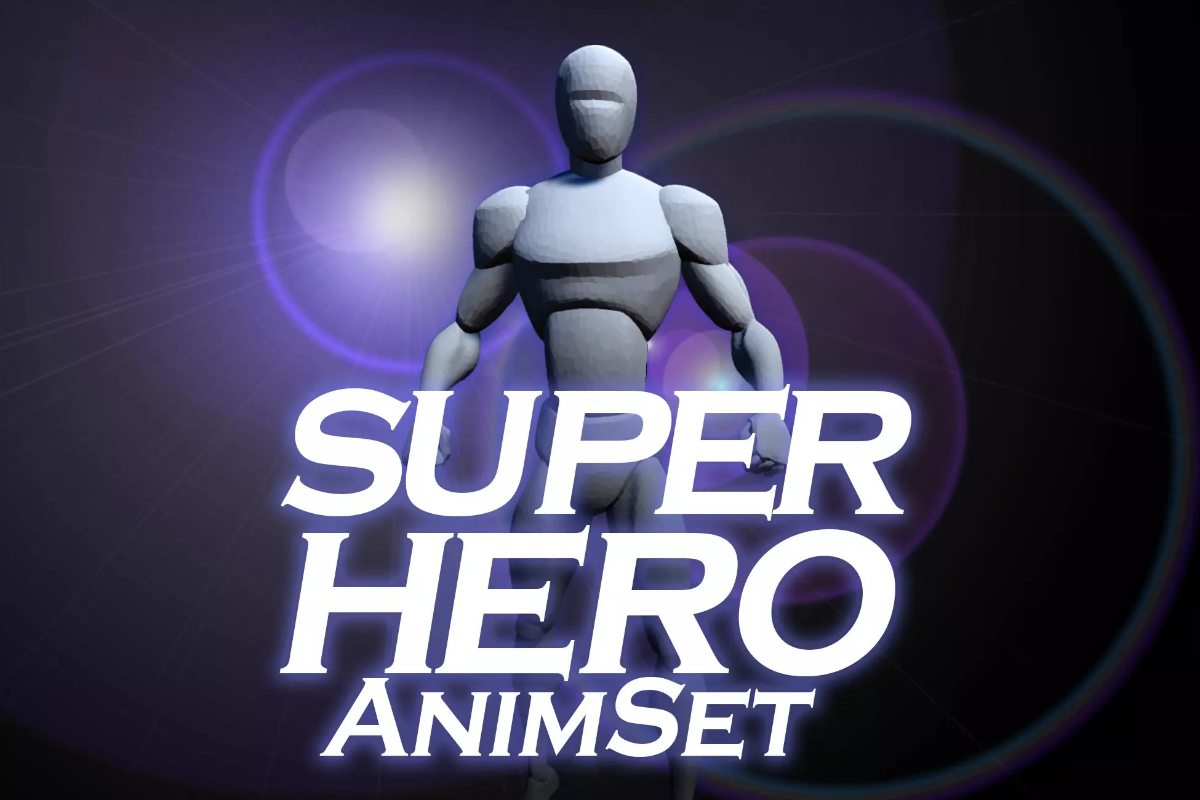 superhero animset 1.1    超人超级英雄人物飞行动画动作