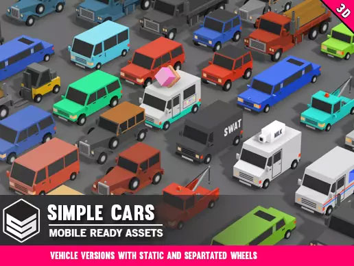 Simple Cars - Cartoon Vehicles 1.2 卡通汽车辆模型