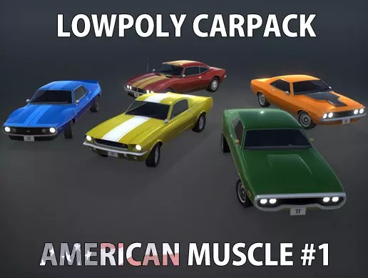 Lowpoly Carpack : American Muscle 1.0美式轿车模型