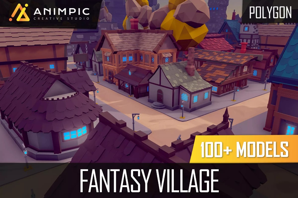 POLY - Fantasy Village 1.0低模幻想小镇场景包