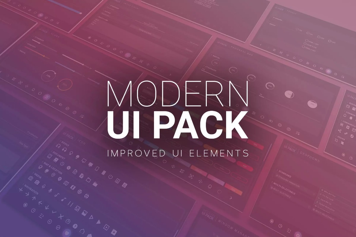 Modern UI Pack 5.5.8f  UI元素
