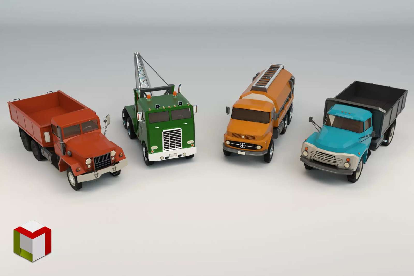Low Poly Truck Pack 02 1.0
