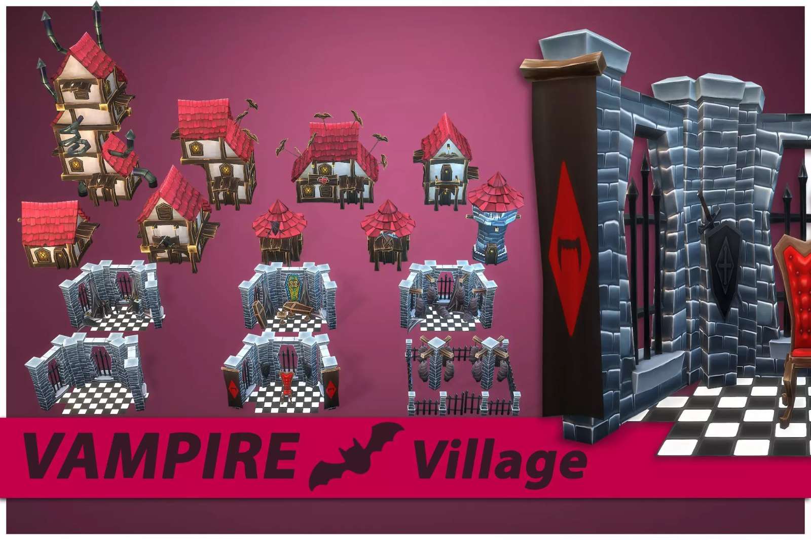 Vampire RTS Fantasy Buildings 1.0幻想建筑手绘纹理